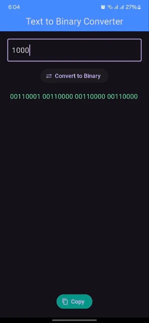 Text To Binary Screenshot 0