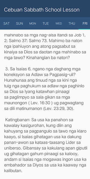 Cebuano Sabbath School Lesson Screenshot 1
