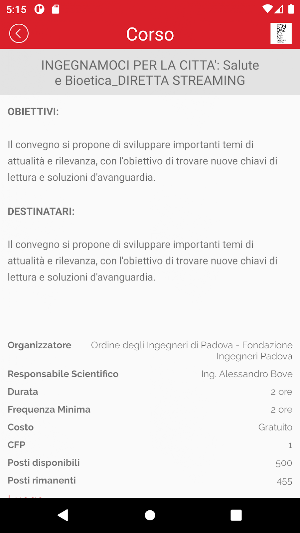Fondazione Ingegneri Padova Screenshot 0