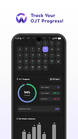 Worklog - OJT Progress Tracker Screenshot 0