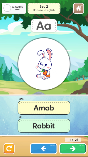 Belajar ABC 123 Dwibahasa Pro Screenshot 0