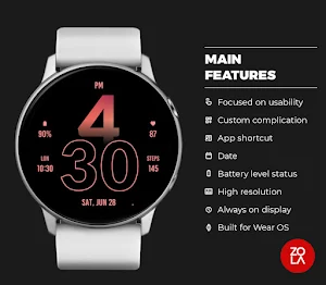Active Modern Pink Watch Face Screenshot 1