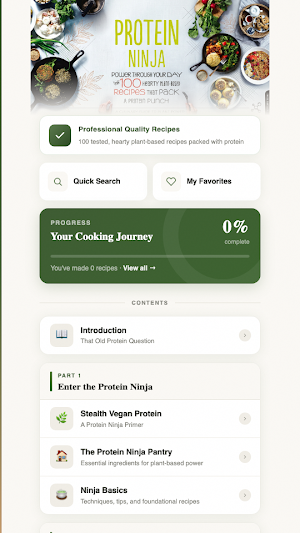 Protein Ninja - Plant Recipes Screenshot 1