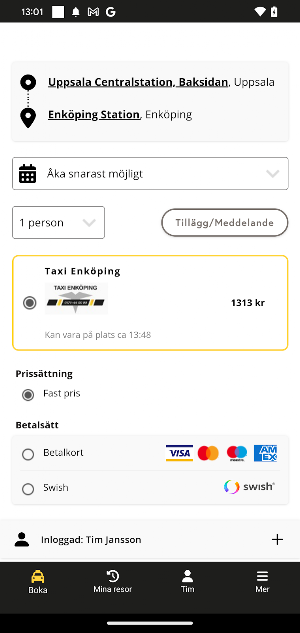 Taxi Enköping Screenshot 1