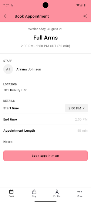 701 Beauty Bar Screenshot 2