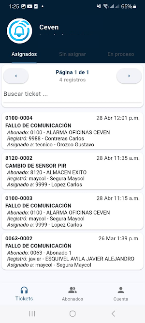Ceven Técnicos Screenshot 2