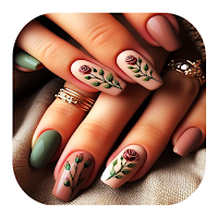 Dahlia Dance Nail Art Design