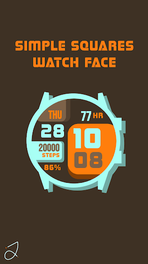 Simple Squares Watch Face Screenshot 0