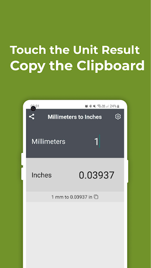 mm to Inch Converter Screenshot 2