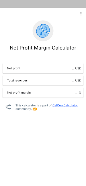 Net Profit Margin Calculator Screenshot 0