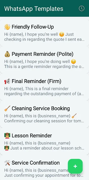 WhatsApp Templates Screenshot 1