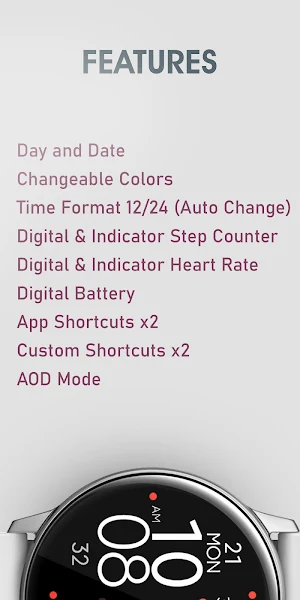 Dream 38 - Digital Watch Face Screenshot 2