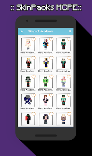 SkinPacks HeroAcademia for Minecraft Screenshot 0