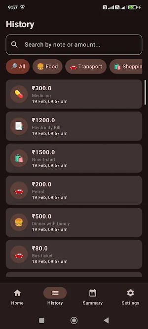 Simple Daily Expense Counter Screenshot 1