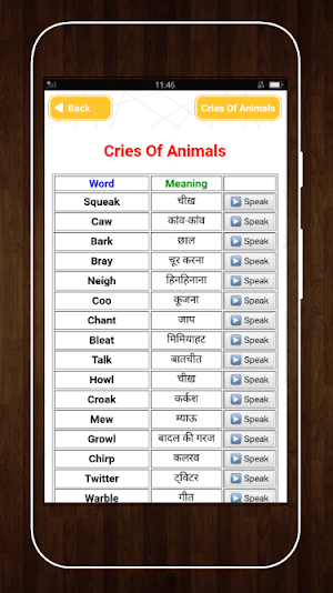 Common Words English to Hindi - अंग्रेजी शब्दार्थ Screenshot 1