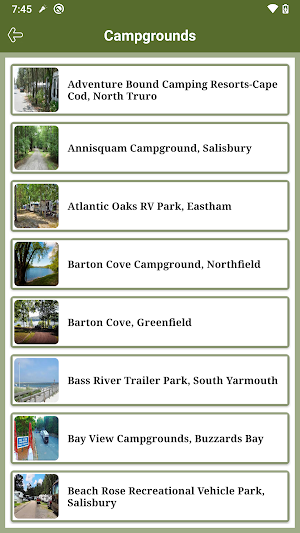 Massachusetts State RV Parks & Campgrounds Screenshot 2