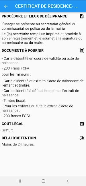 Démarches Administratives Screenshot 2