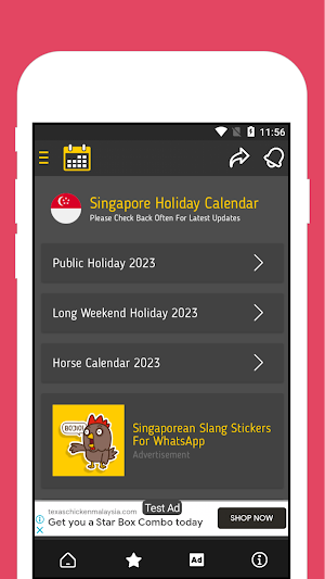 Holiday Calendar Singapore '23 Screenshot 2