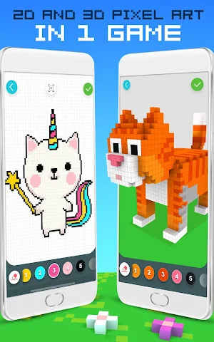 RAINBOW Color by Number - 2D & 3D Pixel Art Screenshot 3