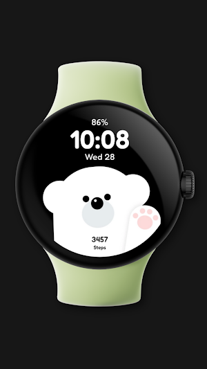 Polar Bear Animated Watch Face Screenshot 3