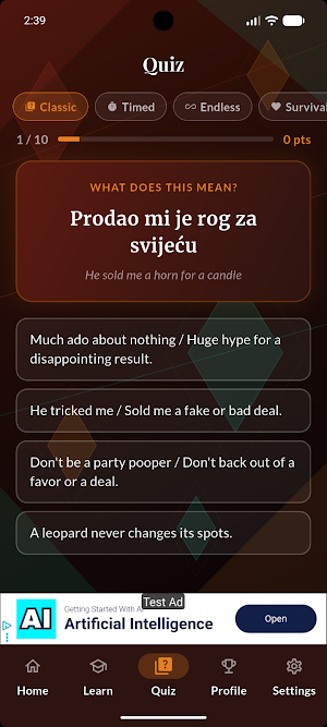 Balkan Cultural Phrases Screenshot 3