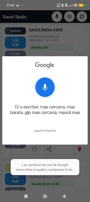GasolSpain for Android Auto Screenshot 2