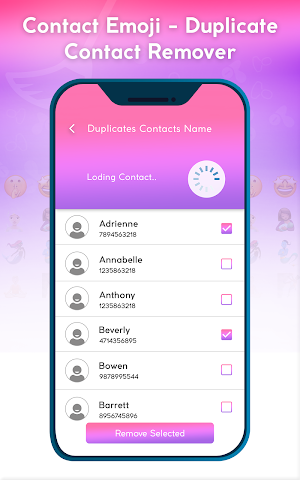 Contact Emoji - Duplicate Contact Remover Screenshot 1