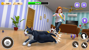 Scary Cat Simulator Mom Escape Screenshot 0