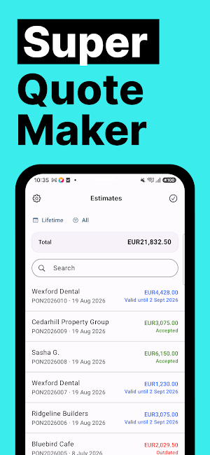 Clever Estimate & Quote Maker Screenshot 0