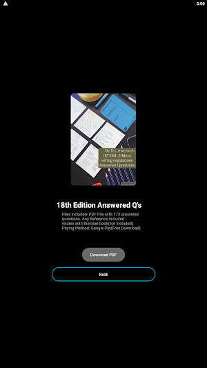 18th Edition Wiring Reg Quiz Screenshot 1