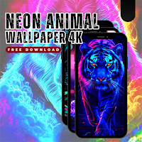 Neon Animal Wallpaper 4K