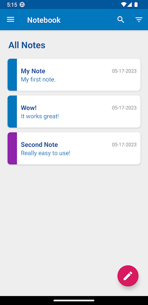 Notebook - Notes Screenshot 1