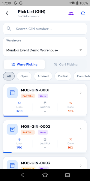 Myflowsoft WMS Screenshot 1