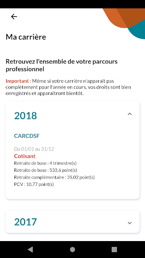 Mon compte retraite Screenshot 2