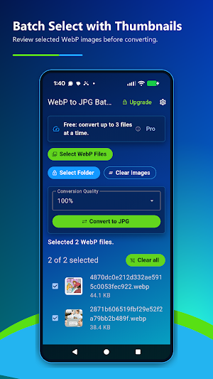 WebP to JPG Batch Converter Screenshot 1