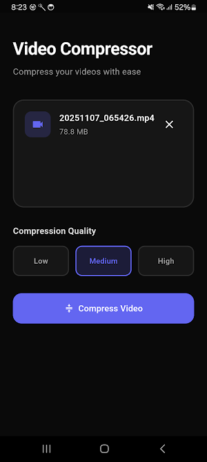 Video Compressor Screenshot 0