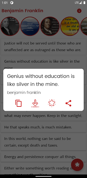 Benjamin Franklin Quotes Screenshot 1