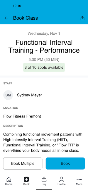 Flow Fitness Seattle Screenshot 2