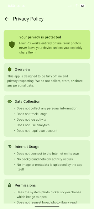 PlainPix: Photo Metadata Clean Screenshot 3