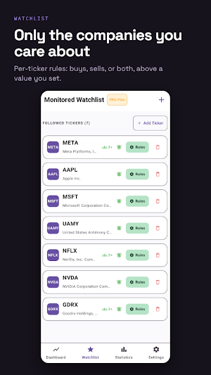 StonkWatcher: Insider Alerts Screenshot 1