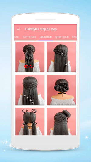 Hairstyles step by step for girls Screenshot 0