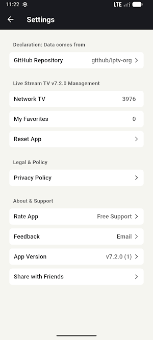 Live Stream TV: Global TV Screenshot 3
