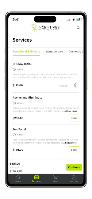 Incentives Organic Spa & Salon Screenshot 2