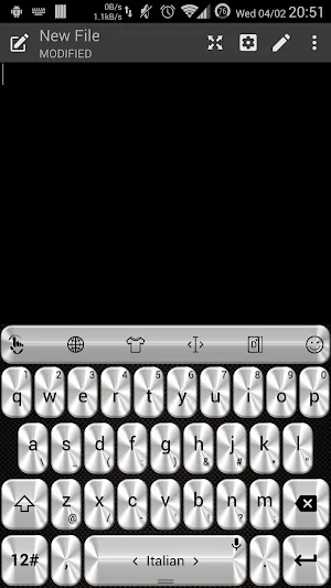 Keyboard Theme Metallic Silver Screenshot 0