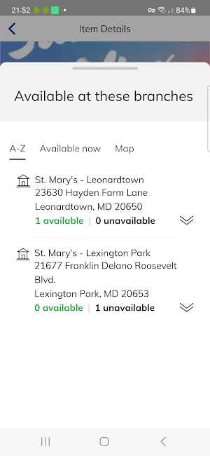 St. Mary's County Library Screenshot 2