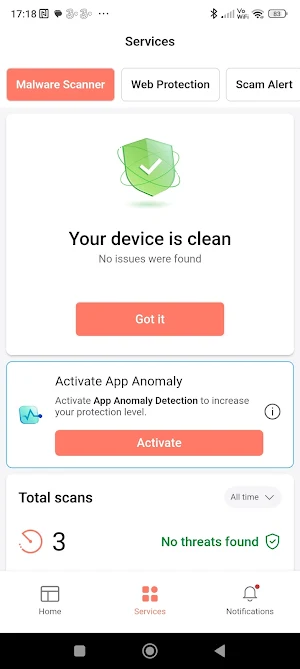 Three Device Security Screenshot 0
