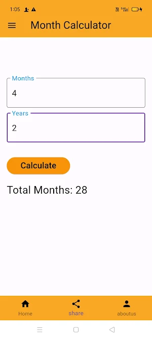 Month Calculator Screenshot 1