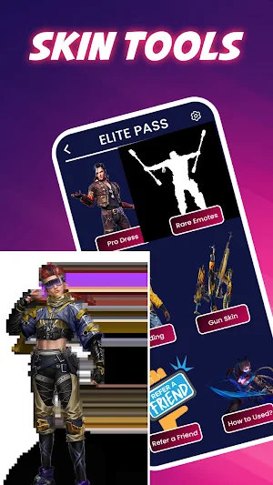 FFF FF Skin Tools, Elite pass Screenshot 2