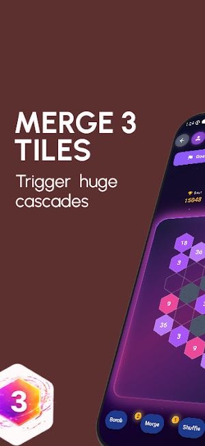 Tri Merge Cascade: Hex Puzzle Screenshot 0