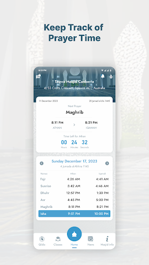 Taqwa Masjid App Screenshot 0
